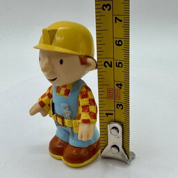 Bob The Builder Figure Toy Cake Topper Construction Hard Hat Man - 2.5" Tall - Picture 5 of 8